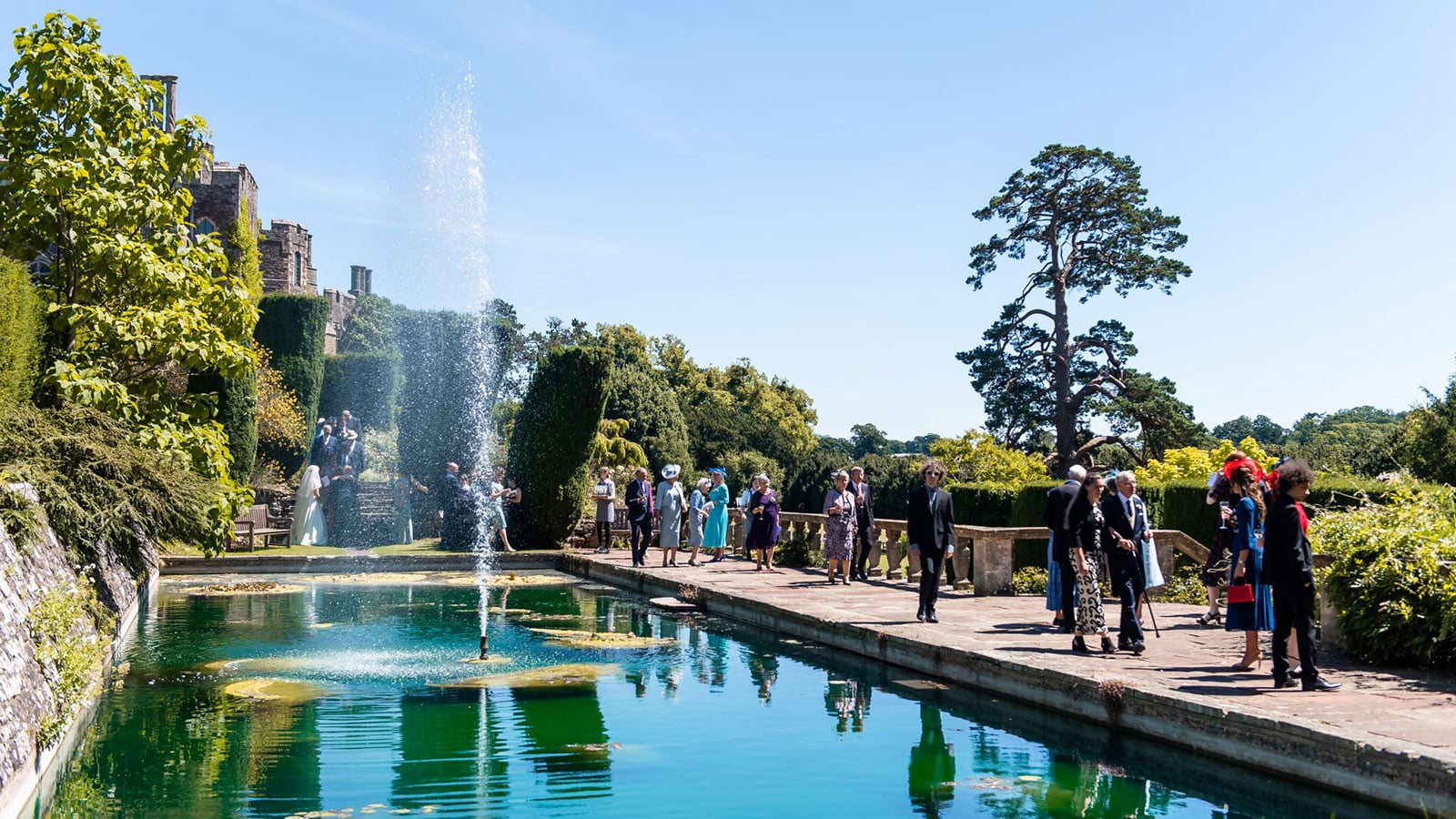 Wedding by Lily pond